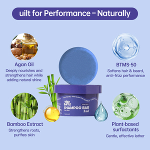 Barre de <span class=keywords><strong>shampoing</strong></span> anti-pelliculaire hydratante 3 en 1 personnalisée OEM, adaptée aux végétaliens, taille de voyage, shampooing de soin pour les cheveux des hommes, <span class=keywords><strong>barbe</strong></span> et corps - Product Image 4