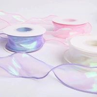 10-yard romantische iriserende visstaart mesh stof tule lint Valentijnsdag boeket verpakking bakken taart decoreren