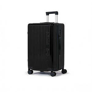 <span class=keywords><strong>Valigia</strong></span> rigida da viaggio <span class=keywords><strong>nera</strong></span> da 24 pollici, resistente, con rotelle a 360° °   Ruote per Lunghi Viaggi - Product Image 3