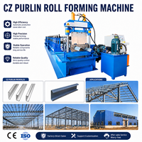 Machine de formage de poutrelles en CZ durable, PLC, haute productivité, rouleaux en acier GCr15 renforcés