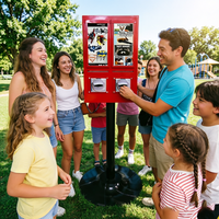 Vente Flash : Distributeur automatique de pièces/cartes et autocollants ZENJET ZJ405 à double tête, mini, capacité >10L, couleurs personnalisables