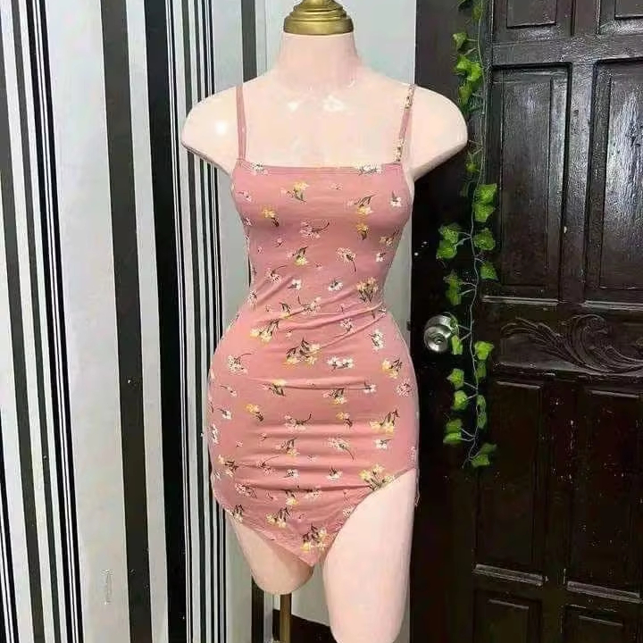 Women's Summer Casual Dresses Short Sleeved Loose Fit Square Collar Knee Length Hot Selling Wholesale Supply Random Delivery
