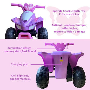 <span class=keywords><strong>Mini</strong></span> Quad Électrique Rose pour Enfants, Voiture Jouet à Quatre Roues pour Bébés, Véhicule à Batterie pour Enfants de 2 à 4 Ans - Product Image 5