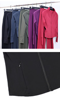 Veste de yoga ajustée pour femme GH avec logo personnalisé, tailles XS-XL, fermeture éclair intégrale, manches longues, trous pour les pouces, idéale pour l'entraînement, la course, la gym et les activités sportives
