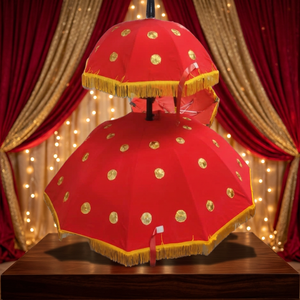Parapluies de jardin indiens décoratifs à vendre avec pampilles décoratives du fabricant indien - Product Image 5