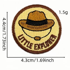 Lovely Different 24 Piezas Cicle Iron on Parche bordado Senderismo Camping Tema Parches bordados de alta calidad para ropa - Product Image 4