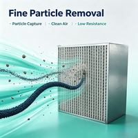 Penggantian Filter Hepa Cleanroom HVAC, Filter Udara Hepa Lipat Terpisah, Filter Hepa H13, Filter Hepa Lipat Fiberglass