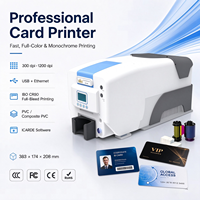 Mesin Pencetak Kartu ID Dearcard DC800, Mesin Pencetak Kartu Plastik PVC, Pencetakan Dua Sisi dengan Laser UV untuk Kontrol Akses Karyawan dan Bisnis