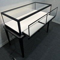 Vitrine de présentation de bijoux de luxe avec éclairage LED, vitrine en verre sur mesure pour les magasins de détail