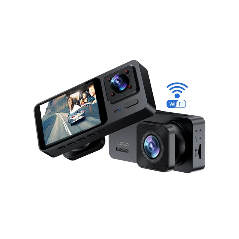 Nova Chegada 3 Lens Car Black Box Real Grande Angular HD 1080P Gravação Tripla Inner À Prova D' Água Night Vision Gravador De Condução