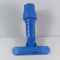 Support de balai plat en aluminium robuste pour usage commercial avec manche en aluminium et tampon de balai jetable en microfibre