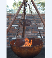Nouveau design de charbon de bois trépied extérieur en acier corten barbecue pour jardin camping arrière-cour