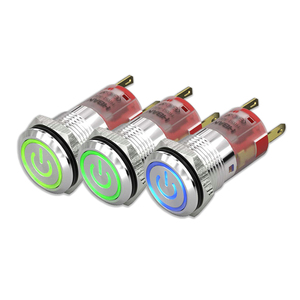 Zelfsluitende <span class=keywords><strong>Push</strong></span> Flat <span class=keywords><strong>Power</strong></span> Metalen Knop Schakelaar Knoppen Uit Pin Selflocking Roestvrij Staal Op Knop Schakelaar - Product Image 1