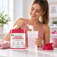 Poudre de créatine monohydrate OEM pour femmes, collagène en vrac, BCAA, sans sucre, supplément de fitness pour les fessiers, marque privée