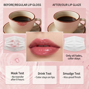 Gloss à lèvres glacé bio longue tenue pour maquillage quotidien, tubes de luxe avec emballage et logo personnalisés pour gloss à lèvres - Product Image 4