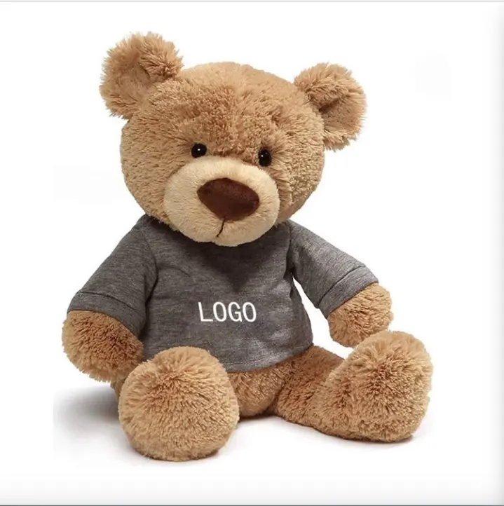 Customized Branded Plush Toy Teddy Bear Soft Toy With T-shirt Classic Stuffed Animal