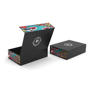 Customized Logo Luxury Black Recyclable Cardboard Rigid Magnetic Paper <b>Box</b> Magnetic Closure Gift Paper <b>Box</b> - Product Image 2