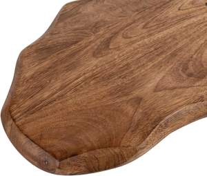 Planche à découper en bois de manguier avec poignée, écologique, en forme de pagaie, pour préparer et servir |   Plateau de charcuterie - 17 pouces x 10,5 pouces |   Go Craft - Product Image 5