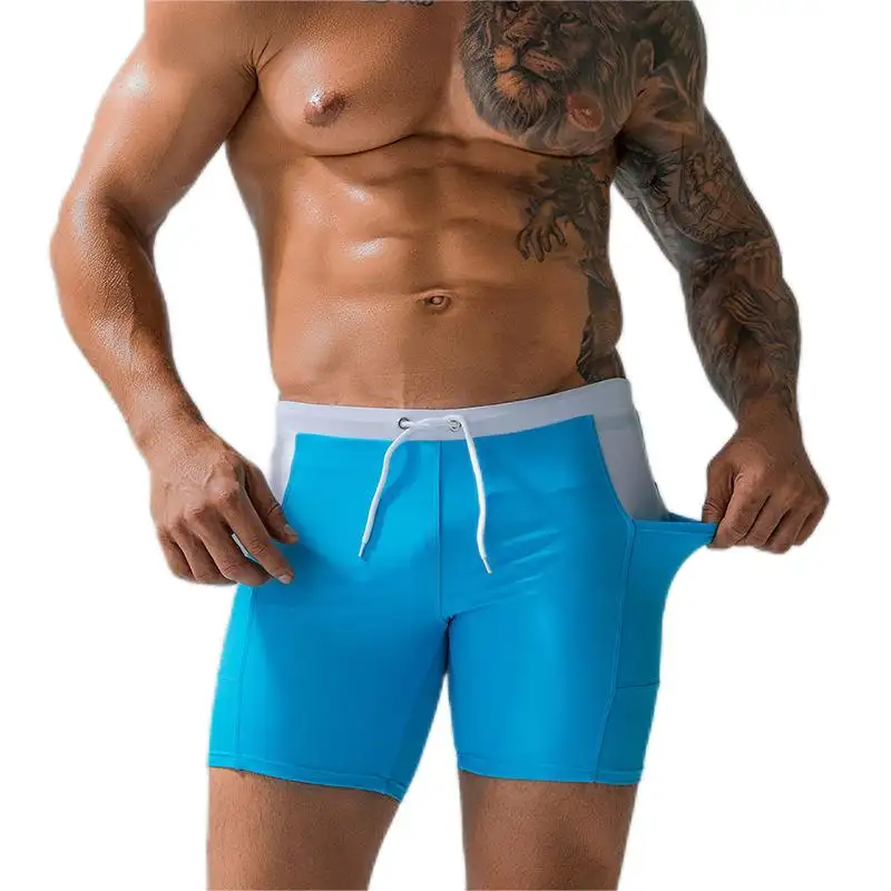Hot Sale High Rise Esporte Quick Dry Natação Trunks Homens Moda Respirável Verão Trunks Shorts