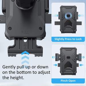 Support de téléphone pour vélo en plastique ABS noir robuste, réglable en hauteur, fixation sur guidon pour vélos, motos, scooters, sécurisé - Product Image 6