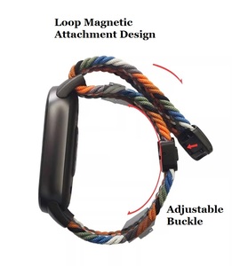 สายนาฬิกาไนลอนแบบยืดหยุ่นพร้อมตัวล็อคแม่เหล็กสำหรับ <span class=keywords><strong>Mi</strong></span> Band 10 NFC/10/9 NFC/9/8/8 NFC - Product Image 3