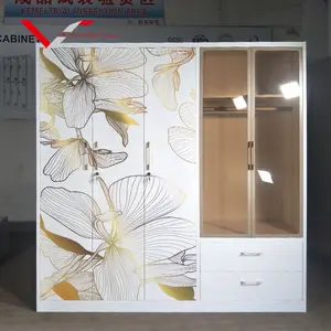 Knock Down Style Different Colour Steel Almirah Clothes Cabinet Bedroom Wardrobe Design