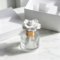 Diffuseur de parfum Finru en pierre aromatique, bouteille de 100 ml, cadeau de luxe, fleur en porcelaine faite à la main, huile essentielle, parfum d'intérieur, désodorisant