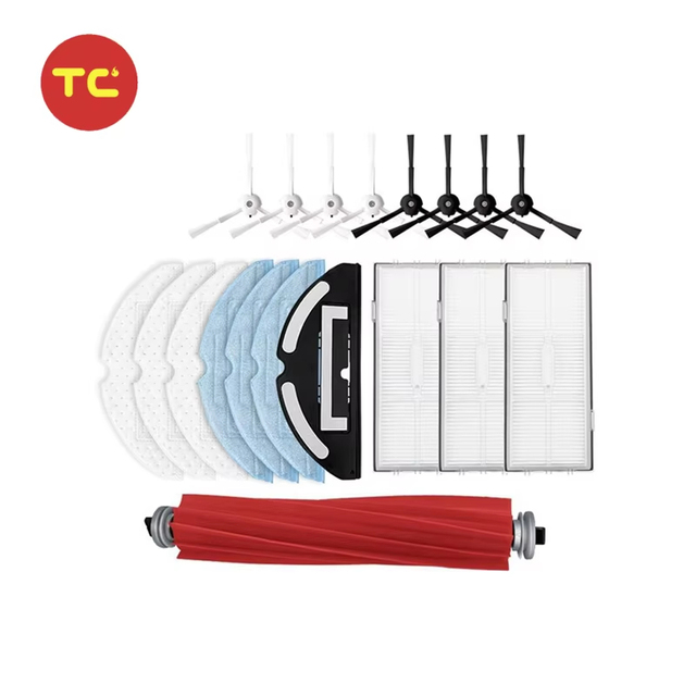 Robot Vacuum Replacement Parts Kit with Filter Main Side Brush Mop Pad Cover Compatible with Roborock G10 G10s G10s Pro T8 Plus