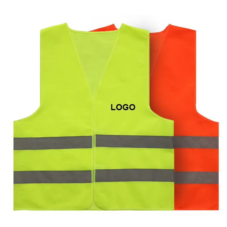 Basic Style Custom Logo Reflecterende Kleding Vest Rijden Bouw Sanitaire Site Verkeer Rijden Veiligheidskleding