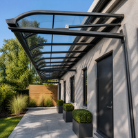 Panneaux de couverture de terrasse en aluminium, toit en polycarbonate transparent, villa moderne, toit résistant aux UV, imperméable, antirouille