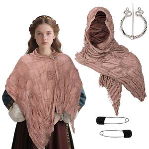 Halloween adulto Medieval <span class=keywords><strong>con</strong></span> <span class=keywords><strong>capucha</strong></span> capa vikingo renacimiento traje Punk estilo diseñador <span class=keywords><strong>bufanda</strong></span> para habitual - Product Image 1