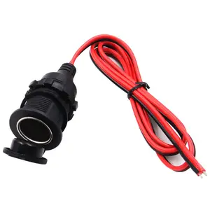 Tomada para cigarro de carro 12/24 v dc, acessório para carro, plugue adaptador, tomada feminina, carregador de charuto