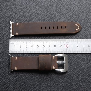 <span class=keywords><strong>Correa</strong></span> de Reloj de Cuero Crazy Horse Retro de 38/40/41 mm <span class=keywords><strong>para</strong></span> <span class=keywords><strong>Iwatch</strong></span>, Correas de Reloj de Cuero Genuino de 42/44/45/46/49 mm <span class=keywords><strong>para</strong></span> Reloj Inteligente - Product Image 5