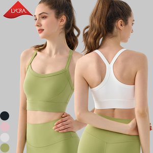 Logotipo personalizado de alta resistencia deportes de las mujeres a prueba de golpes Fix acolchado cuello redondo soporte Yoga <span class=keywords><strong>TopSports</strong></span> Bra Fitness chaleco - Product Image 1