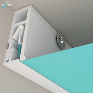 LeArt Stretch Ceiling Fabric Cloisons sèches Outil de <span class=keywords><strong>fixation</strong></span> Accessoires Cadre en plastique Pvc h F Profile Keel Channel - Product Image 1