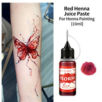 Henne Gel de Tatouage Temporaire Coloré 11 Couleurs Sûr Non Toxique Encre de Tatouage Corporel
