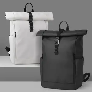 定制供应商30L旅行塔克包可扩展卷顶背包大学包适合17英寸笔记本电脑防水背包