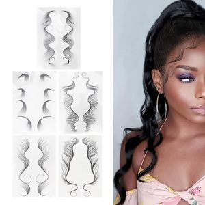 New Design Waterproof Tattoo Hair Edges Long Lasting Hairlines <b>Sticker</b> Custom Baby Hair Hairlines Tattoo <b>Sticker</b> - Product Image 4