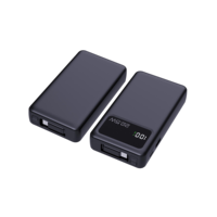 PINUODA – Nouvelle batterie externe portable Li-Polymère 10000 mAh avec écran LCD, câble de charge rétractable et charge rapide 10W