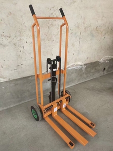 Gerbeur manuel personnalisé 200/400 kg, type mini, gerbeur manuel à commande manuelle, <span class=keywords><strong>chariot</strong></span> <span class=keywords><strong>élévateur</strong></span> à fourche hydraulique, <span class=keywords><strong>chariot</strong></span> <span class=keywords><strong>élévateur</strong></span> à palettes - Product Image 3