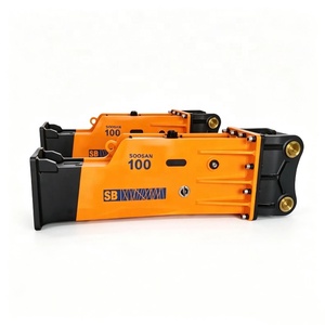 Martillo Hidráulico Tipo Caja SB100 con Rodamiento para Nuevas Construcciones e Industrias Mineras, con Componente de Cincel de Núcleo de Motor para 25-30 Toneladas - Product Image 1