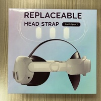 Sangle de tête réglable HBV-456 pour casque VR Quest 3, bandeau avec coussin en éponge
