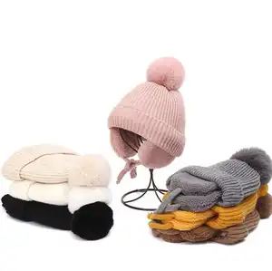冬季儿童无檐小便帽女童耳罩可爱保暖羊毛棉绒男童女童针织帽