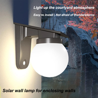 Luz de pared solar LED impermeable IP65 moderna, luces de jardín exteriores blancas cálidas, ROHS certificada, montada en la pared para uso en exteriores