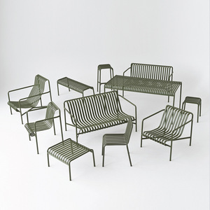 Conjunto de Muebles de Patio Minimalistas Modernos para Exteriores, Mesa y Sillas de Hierro Resistentes a la Intemperie para Balcón, Jardín, Cafeterías y Salones de Té - Product Image 2