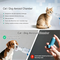 Kit complet d'inhalateur vétérinaire pour animaux de compagnie, masque nébuliseur en silicone, chambre d'aérosol pour le traitement de l'asthme chez le chat et le chien
