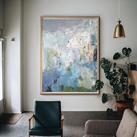 Peinture acrylique haut de gamme personnalisée en gros, art mural fait main, décoration intérieure, nature morte abstraite neutre texturée 3D