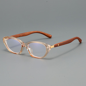 Nuovi <span class=keywords><strong>Occhiali</strong></span> Unisex Ultra-Leggeri di Alta Qualità con Montatura Ovale a Forma di <span class=keywords><strong>Gatto</strong></span> in Legno Anti-Luce Blu per Lettura - Product Image 2