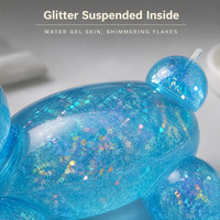 Jouet anti-stress créatif en forme de chien ballon scintillant - Jouet souple en gel TPR avec un design mignon, un outil de relaxation