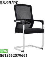 Chaise de bureau populaire de salle de lecture d'intérieur de jambe réglable confortable en métal